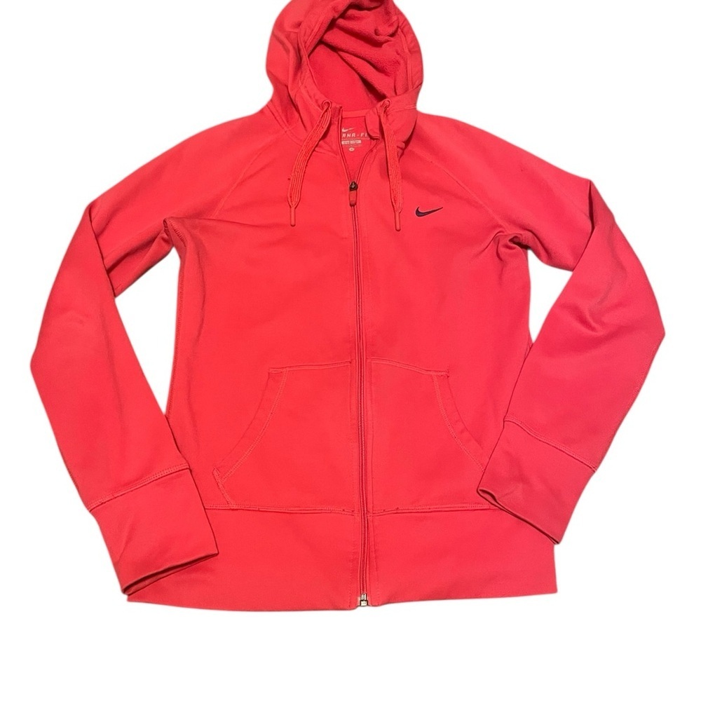 Nike Pink Red Zip Front Athletic Running Jacket Size Small Women’s EUC